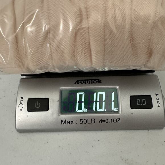 Entro Tulle Banded Strapless Top Sz L Blush Beige Coquette Ruffle Feminine New - Picture 11 of 11